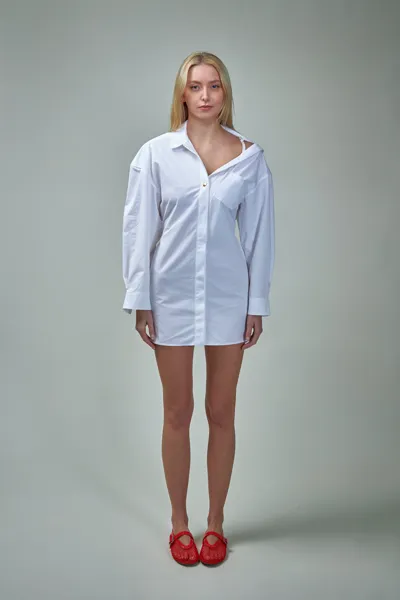 Jacquemus La Mini Robe Chemise In White