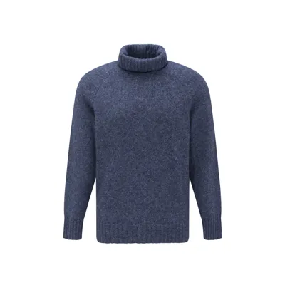 Brunello Cucinelli Turtleneck Sweater In Blue