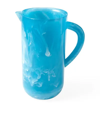 Jonathan Adler Mustique Pitcher In Blue