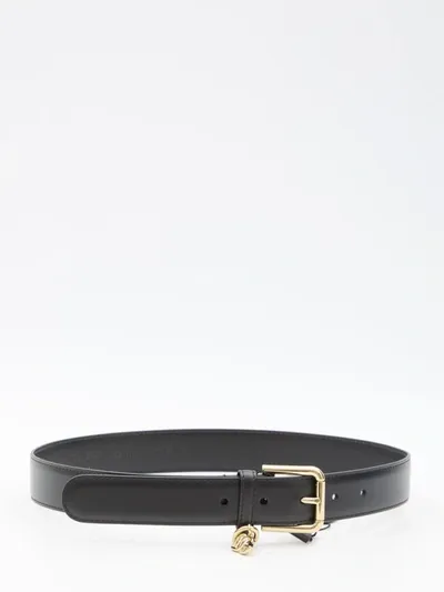 Dolce & Gabbana Dg Logo Belt In Black