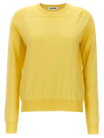 Jil Sander Round-neck Sweater In Amarillo