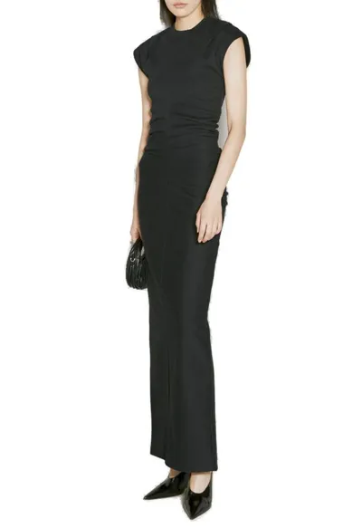 Alexander Wang Drop Shoulder Maxi Dress In Black