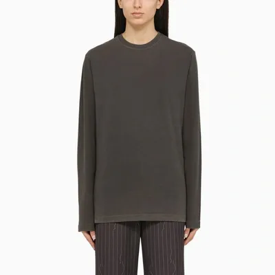 Sportmax Black Cotton Long-sleeved T-shirt