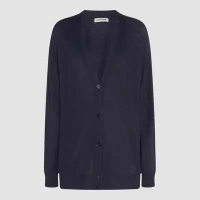 Jil Sander Wool Cardigan In Blue