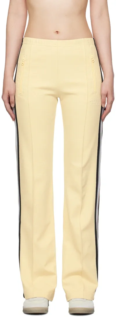 Mm6 Maison Margiela Yellow Striped Lounge Pants In 169 Post It Yellow