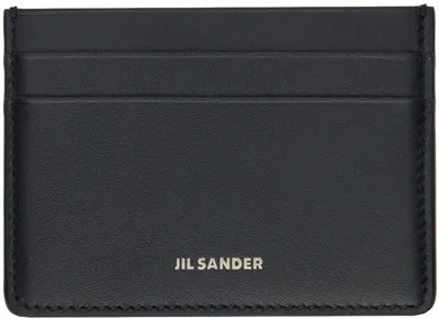 Jil Sander Logo Lettering Card Holder In Black