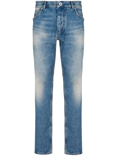 Balmain Mid-rise Straight-leg Jeans In Blue