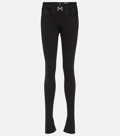 Mugler Cutout Leggings In Black