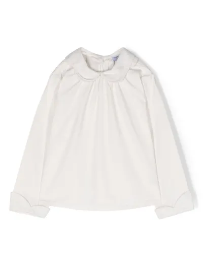 Donsje Kids' Mayte Organic Cotton Blouse In White