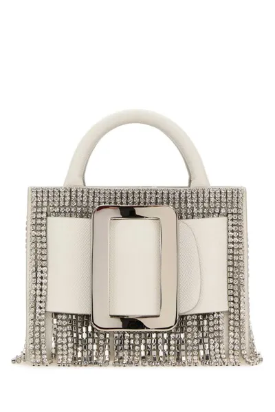 Boyy Bobby 18 Embellished Fringed Tote Bag In White