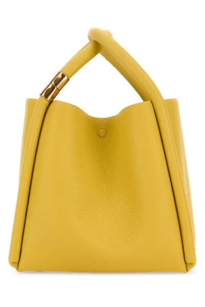 Boyy Lotus 20 Logo Embossed Tote Bag In Yellow