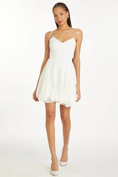 Amanda Uprichard Clemenza Mini Dress In Ivory