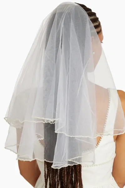 Amanda Uprichard Pearl Veil In White