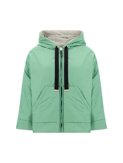 Max Mara The Cube Reversible Down Jacket In Verde Pastello