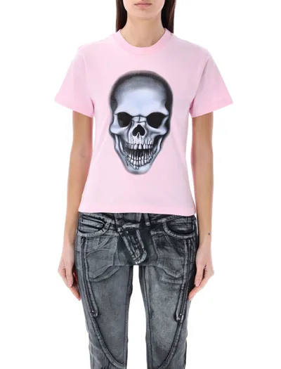 Ottolinger Otto Fitted Tshirt Skull In Pink