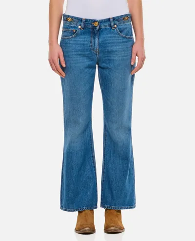 Versace Denim Flared Jeans In Blue