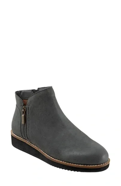 Softwalk Wesley Bootie In Smoke Nubuck