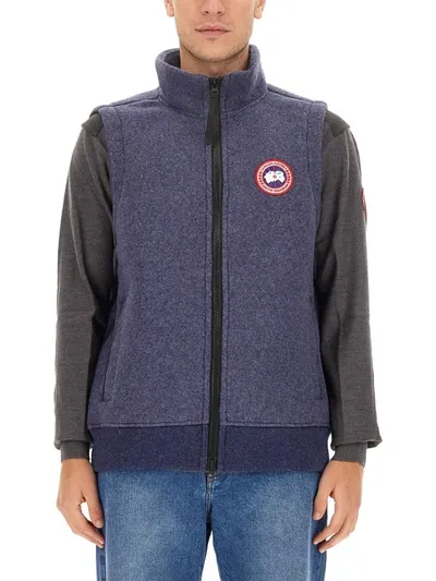 Canada Goose Vests With Logo In Blue