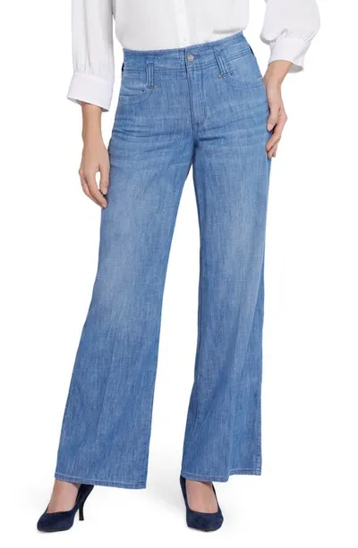 Nydj Teresa Hollywood High Waist Wide Leg Jeans In Blue