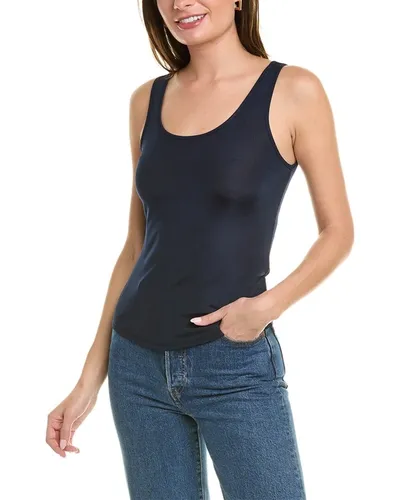 St John Scoop Neck Tank Top In Navy