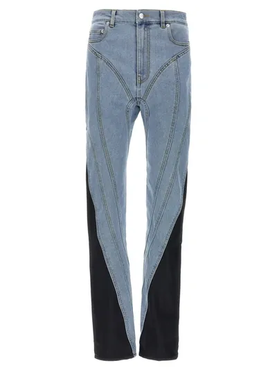 Mugler Stretch Insert Jeans In Multicolor