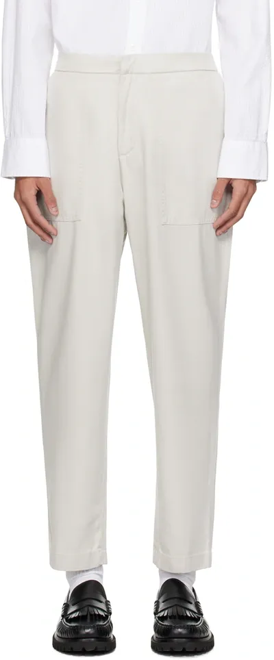 Officine Generale Paolo Tapered Tencel™ Lyocell-twill Trousers In Neutrals