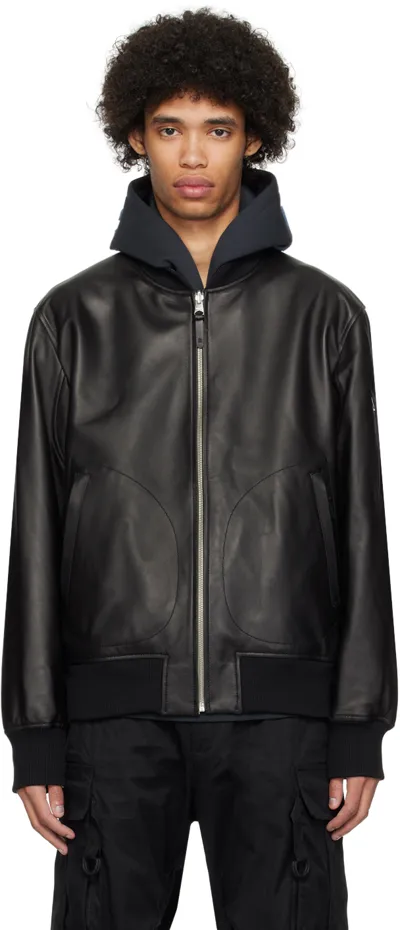 Mackage Black Easton Reversible Leather Jacket