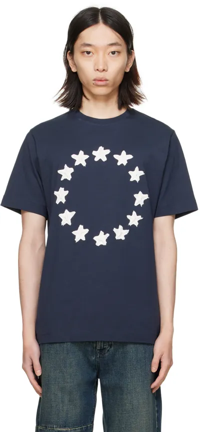 Etudes Studio Navy Wonder Painted Stars T-shirt