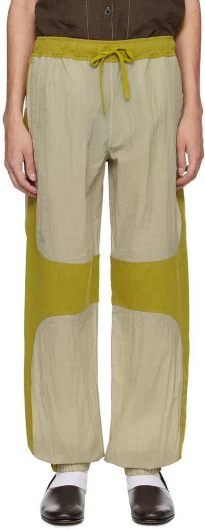 Ranra Panelled Ripstop Tapered Trousers In Green