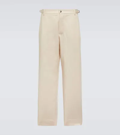 Jacquemus Hose Le Pantalon Jean Aus Baumwolle Und Leinen In Beige