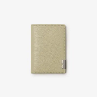 Burberry B Cut Folding Card Case In Hunter