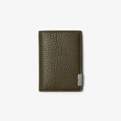 Burberry B Cut Folding Card Case In Military