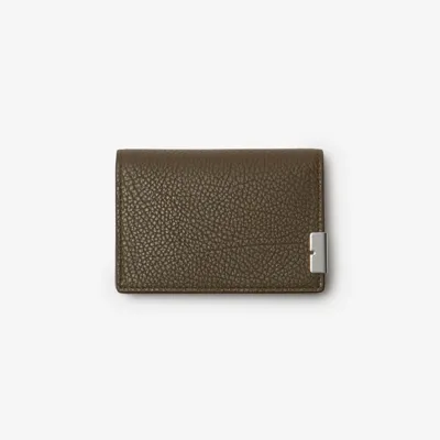 Burberry B Cut Bifold Card Case In Military