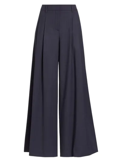 Twp New Didi Wool-blend Wide-leg Pants In Indigo