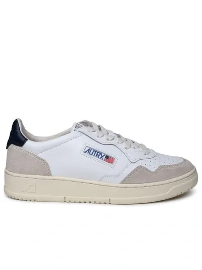 Autry Two-tone Leather Sneakers In White