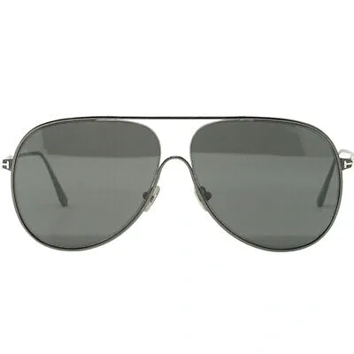 Pre-owned Tom Ford Herren Sonnenbrille Ft0824 Alec 12c Sonnenbrille In Silber