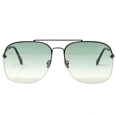 Pre-owned Tom Ford Herren Sonnenbrille Ft0883 Mackenzie-02 01p Sonnenbrille In Schwarz