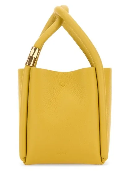 Boyy Lotus 12 Logo Embossed Tote Bag In Yellow