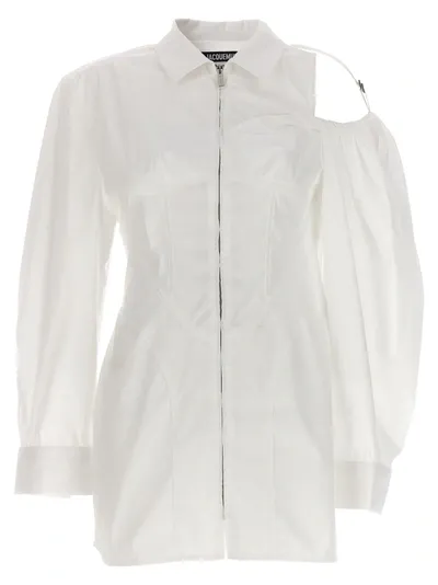 Jacquemus White La Robe Galliga Shirt Dress