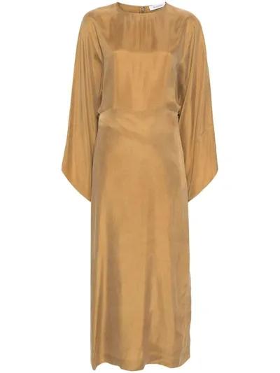 Rodebjer Dreana Twill Maxi Dress In Brown