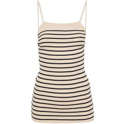 Low Classic Beige Stripe Camisole In Neutrals