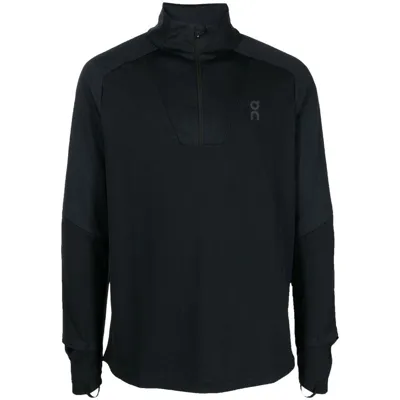 On Running Logo-print Recycled-polyester Sweatshirt In Black