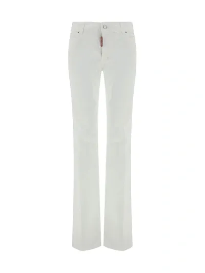 Dsquared2 Twiggy Jeans In Bianco