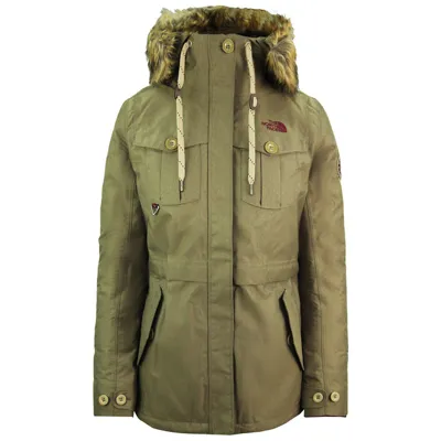 Pre-owned The North Face Snowboard Triclimate Hodded Green Womens Parka Jacket Nf0a3l7gyzk In Grün