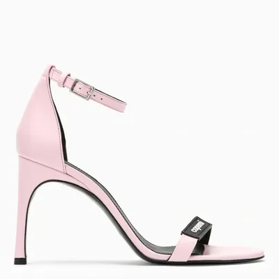 Coperni High Pink Leather Sandal With Logo