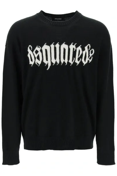 Dsquared2 Gothic Logo Sweater In Multicolor