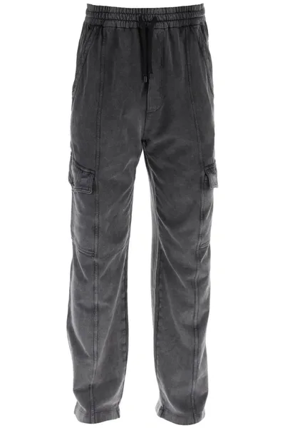 Marant Pryam Cargo Sweatpants In Black,grey