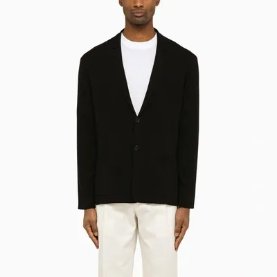 Roberto Collina Black Cotton Single-breasted Jacket