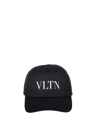 Valentino Garavani Valentino Vltn Logo Printed Baseball Cap In Black