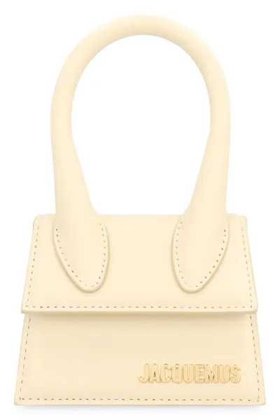 Jacquemus Le Chiquito Leather Handbag In Ivory